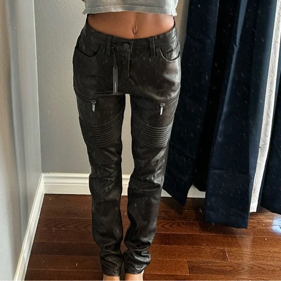 I BRAND HEAVY LEATHER PANTS